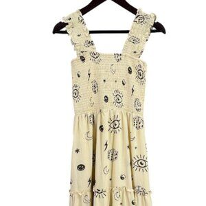Dressed in LALA Smocked Rule Breaker Maxi in Cream